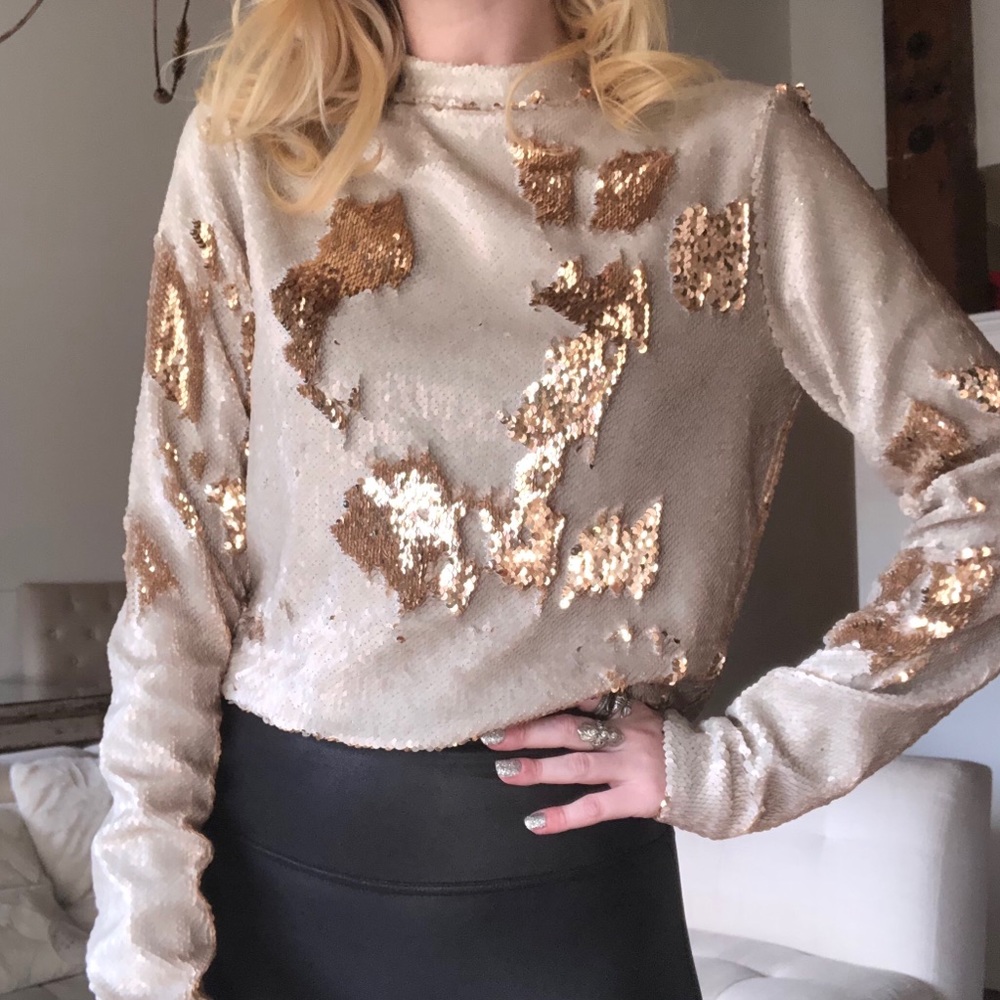 Sequin Crop Top